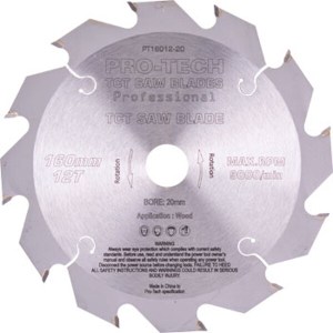 Pro-Tech Saw Blade Tct 160X2.2X20X12T Wood Prof. Pro-Tech Fes. Ts55 Pw12 Pro-Tech Saw Blade Tct 160X2.2X20X12T Wood Prof. Pro-Tech Fes. Ts55 Pw12