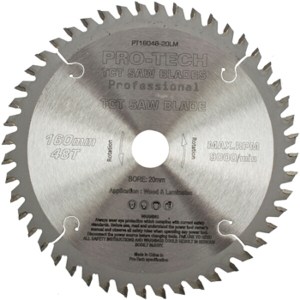 Pro-Tech Saw Blade Tct 160X2.2X20X48T Wood Prof. Pro-Tech Fes. Ts55 Pw1 Pro-Tech Saw Blade Tct 160X2.2X20X48T Wood Prof. Pro-Tech Fes. Ts55 Pw1