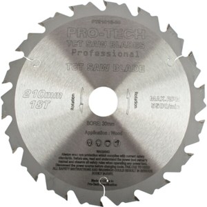Pro-Tech Saw Blade Tct 210X2.4X30X18T Wood Prof. Pro-Tech Fes. Ts75 Pro-Tech Saw Blade Tct 210X2.4X30X18T Wood Prof. Pro-Tech Fes. Ts75