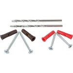 Rawlplug Shelving Kit Uno6X4 Uno7X4 Plus Screws With 6mm And 7mm Drill Bit Rawlplug Shelving Kit Uno6X4 Uno7X4 Plus Screws With 6mm And 7mm Drill Bit