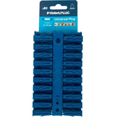 Rawlplug Uno Universal Plug Blue 8mm 80 Per Clip Rawlplug Uno Universal Plug Blue 8mm 80 Per Clip