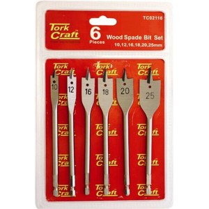 Tork Craft Spade Bit Set 6 Piece Tork Craft Spade Bit Set 6 Piece