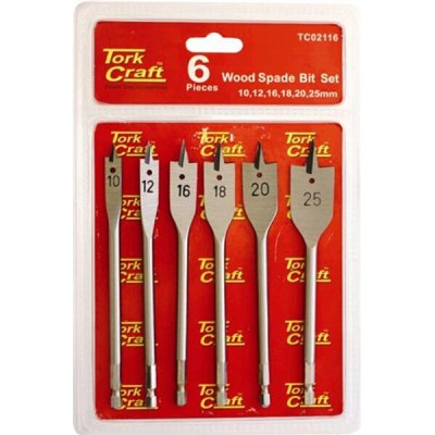 Tork Craft Spade Bit Set 6 Piece Tork Craft Spade Bit Set 6 Piece
