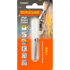 Tork Craft Mini H/Speed Cutter 6.4mm Ball 3.2mm Shank Tork Craft Mini H/Speed Cutter 6.4mm Ball 3.2mm Shank