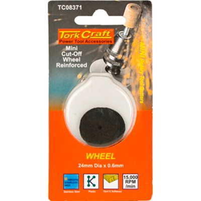 Tork Craft Mini Cut-Off Wheel Reinfor ced 24mm x 0.6mm Tork Craft Mini Cut-Off Wheel Reinfor ced 24mm x 0.6mm