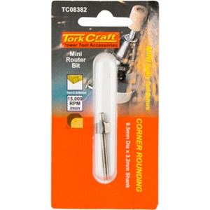 Tork Craft Mini Router Bit 9.5mm Corner Rounding 3.2mm Shank Tork Craft Mini Router Bit 9.5mm Corner Rounding 3.2mm Shank