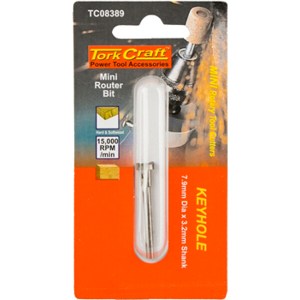 Tork Craft Mini Router Bit 7.9mm Keyhole 3.2mm Shank Tork Craft Mini Router Bit 7.9mm Keyhole 3.2mm Shank