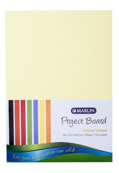 Marlin: Project Boards A4 100’s – Pastel Yellow Marlin: Project Boards A4 100’s – Pastel Yellow