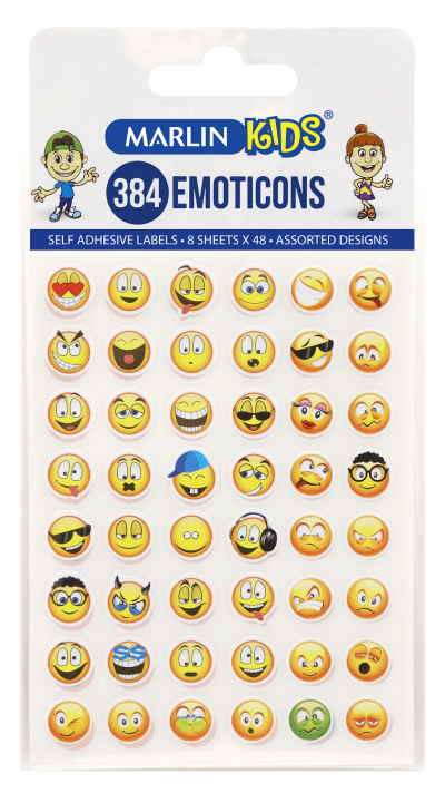 Marlin: Self Adhesive Labels – 384 Assorted Smiley Faces Stickers Marlin: Self Adhesive Labels – 384 Assorted Smiley Faces Stickers