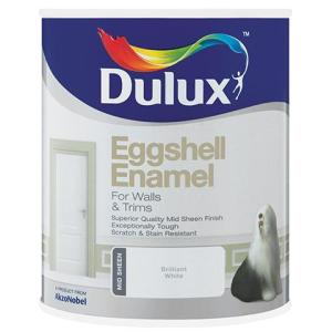 Dulux Eggshell Enamel Paint – White (1L) Dulux Eggshell Enamel Paint – White (1L)