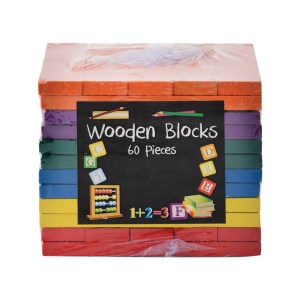 Edu Wooden Blocks – 60 Pieces Edu Wooden Blocks – 60 Pieces