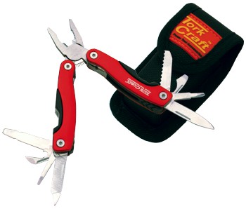 Tork Craft Mini Multitool with Nylon Pouch – Red Tork Craft Mini Multitool with Nylon Pouch – Red