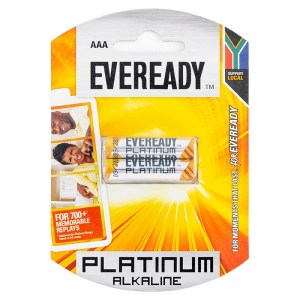 Eveready Platinum Alkaline AAA Batteries (Pack of 2) Eveready Platinum Alkaline AAA Batteries (Pack of 2)