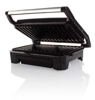 Mellarware – 800W 2 Slice Stainless Steel Grill Plate Panini Grill – Black Mellarware – 800W 2 Slice Stainless Steel Grill Plate Panini Grill – Black