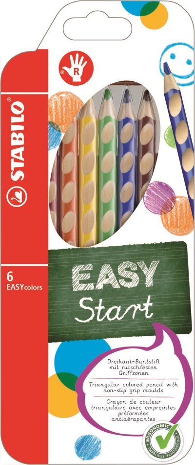 Stabilo: Easycolors Ergonomic Colour Pencil Right-Handers – Assorted Box 6’s New Stabilo: Easycolors Ergonomic Colour Pencil Right-Handers – Assorted Box 6’s New