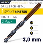 Alpen Sprint Master Din 338 3.0mm 3/Pack Alpen Sprint Master Din 338 3.0mm 3/Pack