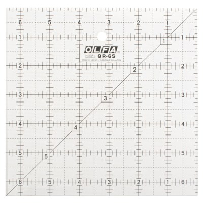 OLFA Quilt Ruler 6″ X 6″ Square With Grid OLFA Quilt Ruler 6″ X 6″ Square With Grid