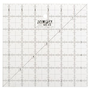 OLFA Quilt Ruler 6″ X 6″ Square With Grid OLFA Quilt Ruler 6″ X 6″ Square With Grid