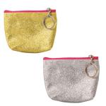 Key Chain Glitter Purses- Silver & Gold Key Chain Glitter Purses- Silver & Gold