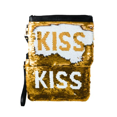 Cosmetic Sequins Bag with Words (Kiss) Cosmetic Sequins Bag with Words (Kiss)