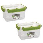 Container Clip Lock Green/Clear – 1300ml (Set of 2) Container Clip Lock Green/Clear – 1300ml (Set of 2)