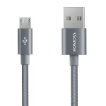Romoss Micro USB Charge Sync To USB Nylon Braided Cable – Silver Romoss Micro USB Charge Sync To USB Nylon Braided Cable – Silver