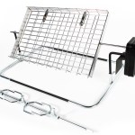 Rotisserie Frame With Flat Basket and Spit Rod and Prong Set – 740mm Rotisserie Frame With Flat Basket and Spit Rod and Prong Set – 740mm