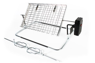 Rotisserie Frame With Flat Basket and Spit Rod and Prong Set – 740mm Rotisserie Frame With Flat Basket and Spit Rod and Prong Set – 740mm