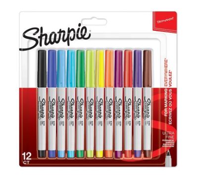 Sharpie Ultrafine Permanent Markers Assorted 12Pack Sharpie Ultrafine Permanent Markers Assorted 12Pack