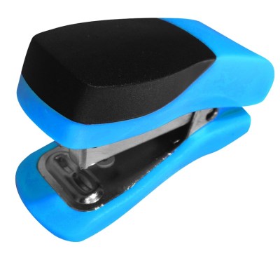 Parrot: Single Mini Blue Plastic Stapler Parrot: Single Mini Blue Plastic Stapler