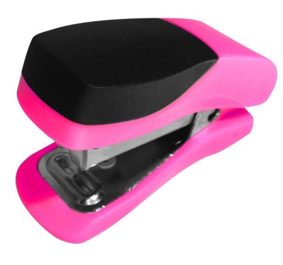 Parrot: Single Mini Pink Plastic Stapler Parrot: Single Mini Pink Plastic Stapler