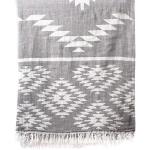 Turkish Bath / Beach Towel (100% Cotton) – Kelim Dark Grey (95x175cm) Turkish Bath / Beach Towel (100% Cotton) – Kelim Dark Grey (95x175cm)