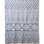 Turkish Throw / Blanket (100% Cotton) – Motive Blue (190x220cm) Turkish Throw / Blanket (100% Cotton) – Motive Blue (190x220cm)