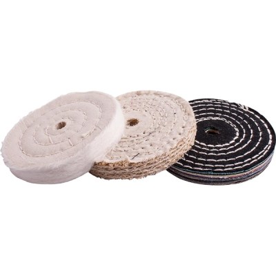 Tork Craft Buffing Wheel Kit 3 Pieces 100mm White & Denim Stiched Tork Craft Buffing Wheel Kit 3 Pieces 100mm White & Denim Stiched
