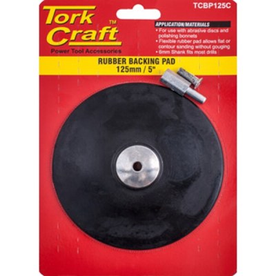 Tork Craft Backing Pad Rubber 125mm W/Arbor Tork Craft Backing Pad Rubber 125mm W/Arbor