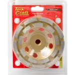 Tork Craft Dia. Cup Wheel 115 mm x m14 Dbl Row Cold Pressed Tork Craft Dia. Cup Wheel 115 mm x m14 Dbl Row Cold Pressed
