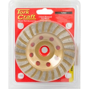 Tork Craft Dia. Cup Wheel 115 x 22.23mm Turbo Cold Pressed Tork Craft Dia. Cup Wheel 115 x 22.23mm Turbo Cold Pressed