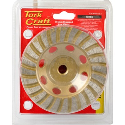 Tork Craft Dia. Cup Wheel 115mm x m14 Turbo Cold Pressed Tork Craft Dia. Cup Wheel 115mm x m14 Turbo Cold Pressed
