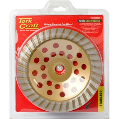 Tork Craft Dia. Cup Wheel 180 x 22.23mm Turbo Laser Welded Tork Craft Dia. Cup Wheel 180 x 22.23mm Turbo Laser Welded