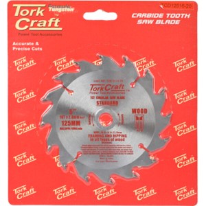 Tork Craft Blade TCT 125 x 16T 20/13 General Purpose Wood Tork Craft Blade TCT 125 x 16T 20/13 General Purpose Wood