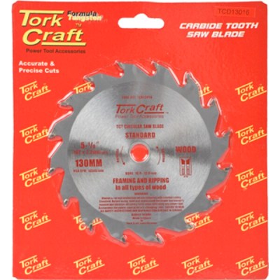 Tork Craft Blade TCT 130 x 16T 16/13 General Purpose Rip Wood Tork Craft Blade TCT 130 x 16T 16/13 General Purpose Rip Wood
