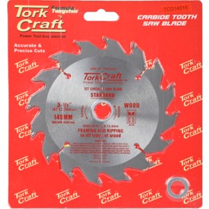 Tork Craft Blade TCT 140 x 16T 20/16/13 General Purpose Rip Wood Tork Craft Blade TCT 140 x 16T 20/16/13 General Purpose Rip Wood