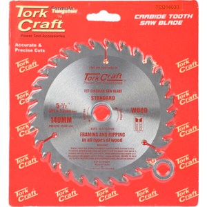 Tork Craft Blade TCT 140 x 30T 20/16/13 General Purpose Combination Wood Tork Craft Blade TCT 140 x 30T 20/16/13 General Purpose Combination Wood