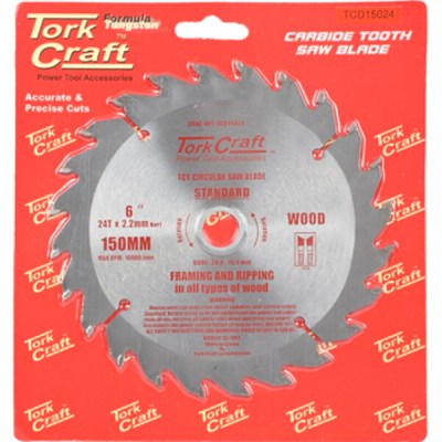 Tork Craft Blade TCT 150 x 24T 20/16 General Purpose Rip Wood Tork Craft Blade TCT 150 x 24T 20/16 General Purpose Rip Wood