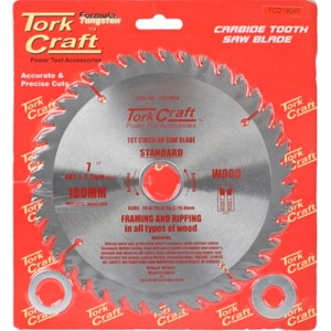 Tork Craft Blade TCT 180 x 40T 30/20/16 General Purpose Combination Tork Craft Blade TCT 180 x 40T 30/20/16 General Purpose Combination