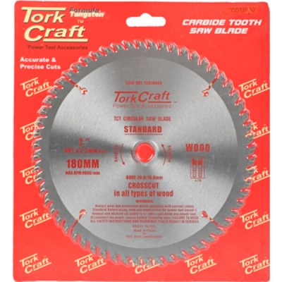 Tork Craft Blade TCT 180 x 60T 20/16 General Purpose Combination Tork Craft Blade TCT 180 x 60T 20/16 General Purpose Combination