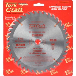 Tork Craft Blade TCT 185 x 40T 20/16 General Purpose Combination Tork Craft Blade TCT 185 x 40T 20/16 General Purpose Combination