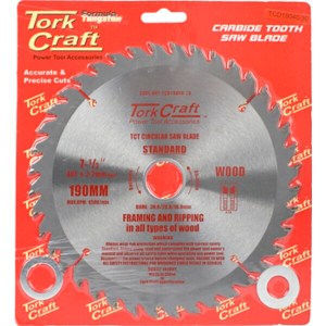 Tork Craft Blade TCT 190 x 40T 30/20/16mm General Purpose Combination Tork Craft Blade TCT 190 x 40T 30/20/16mm General Purpose Combination