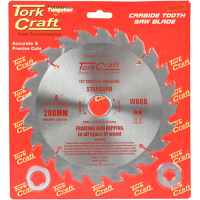 Tork Craft Blade TCT 200 x 24T 30/20/16 General Purpose Rip Tork Craft Blade TCT 200 x 24T 30/20/16 General Purpose Rip