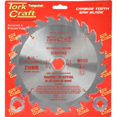 Tork Craft Blade TCT 210 x 24T 30-1-20-16 General Purpose Rip Tork Craft Blade TCT 210 x 24T 30-1-20-16 General Purpose Rip